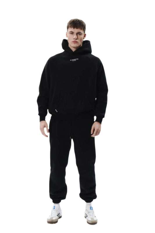 TRVL CLB base hoodie in BLACK DLNSK 