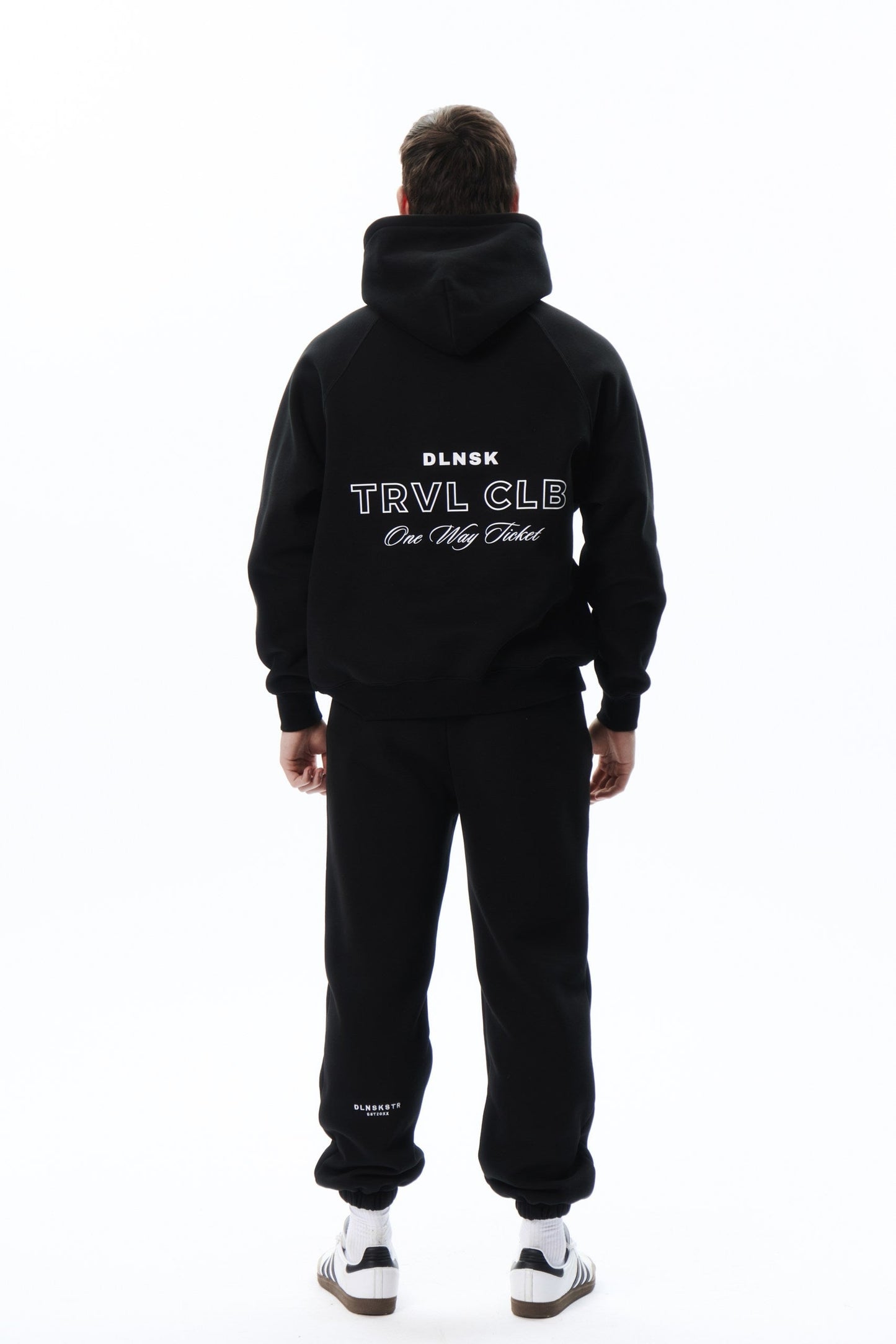 TRVL CLB base hoodie in BLACK Hoodie DLNSK 