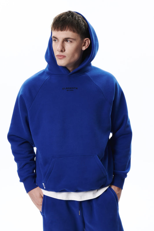 TRVL CLB base hoodie in ELECTRIC BLUE DLNSK 