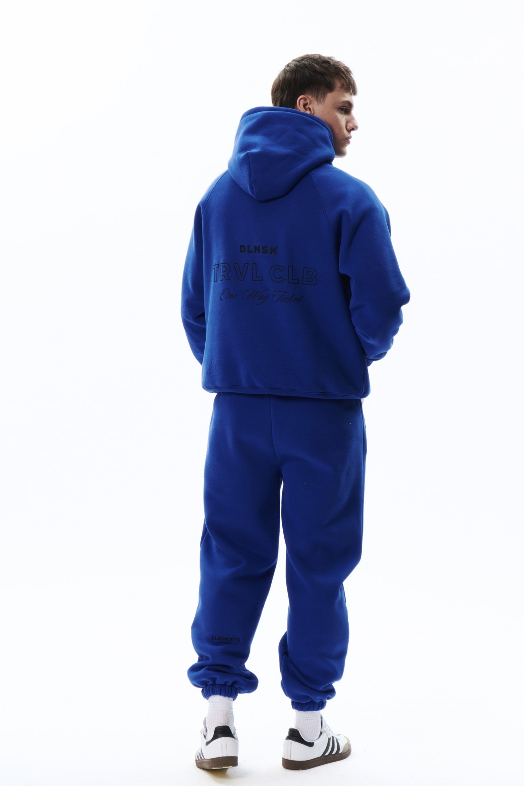 TRVL CLB base hoodie in ELECTRIC BLUE Hoodie DLNSK 