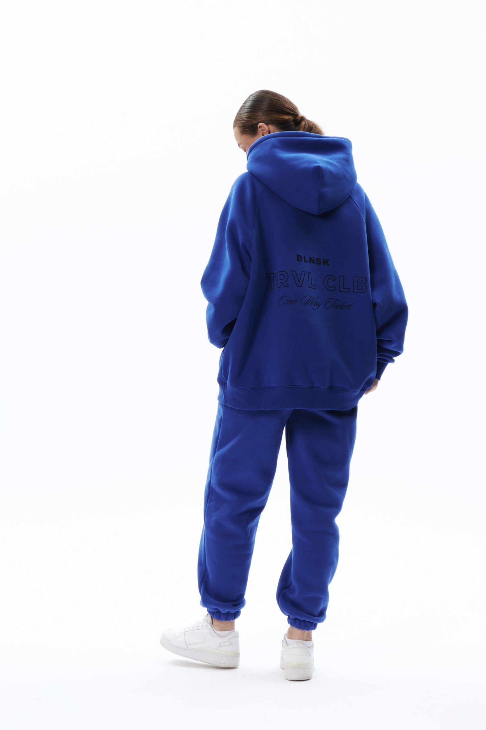 TRVL CLB base hoodie in ELECTRIC BLUE Hoodie DLNSK 