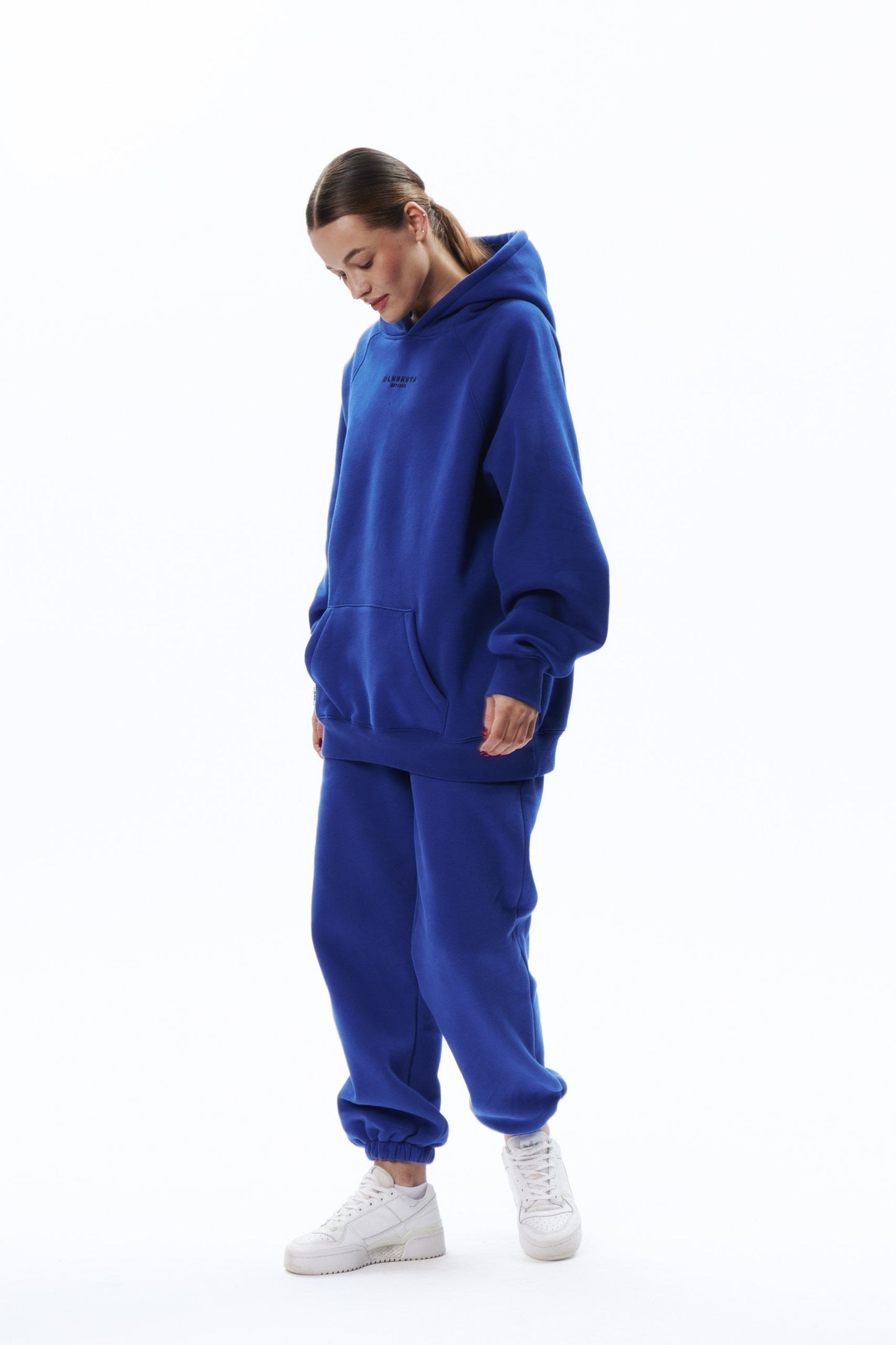 TRVL CLB base hoodie in ELECTRIC BLUE Hoodie DLNSK 