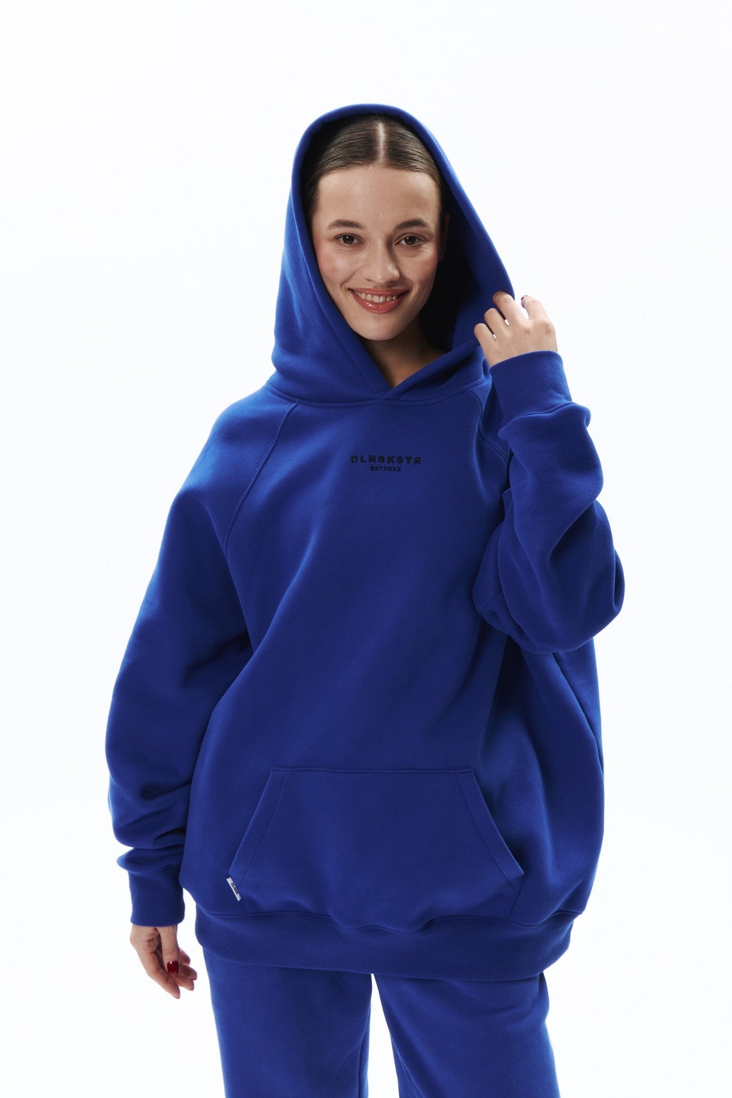 TRVL CLB base hoodie in ELECTRIC BLUE Hoodie DLNSK 