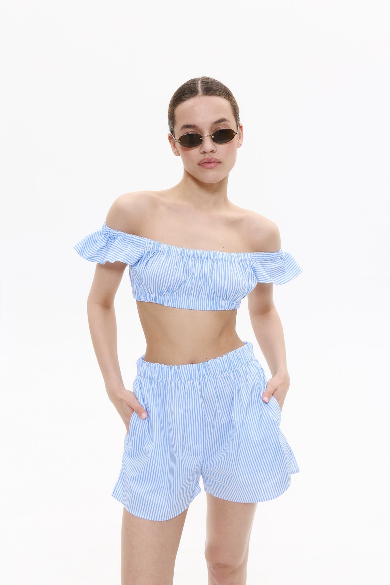 VACATION top in BABY BLUE DLNSK 