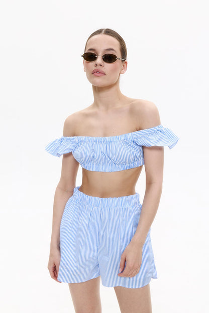 VACATION top in BABY BLUE DLNSK 