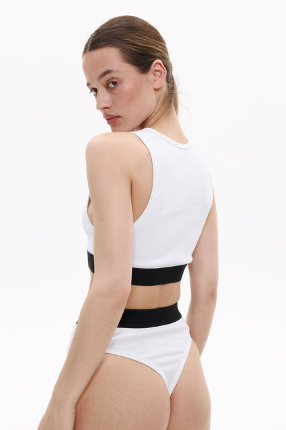 WOMEN'S AMERICANA TOP IN PURE WHITE DLNSK 