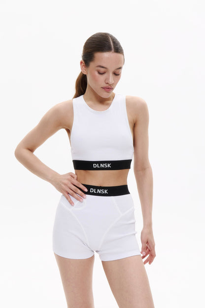 WOMEN'S AMERICANA TOP IN PURE WHITE DLNSK 