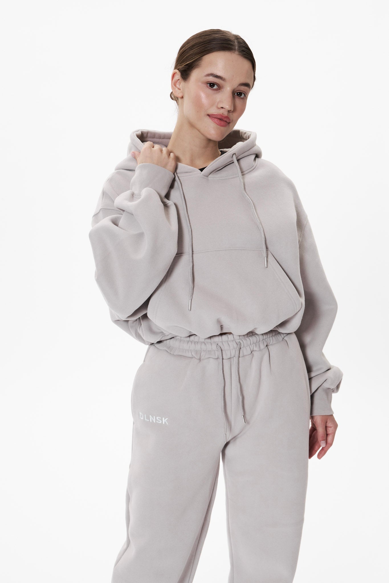 Cropped discount hoodie set