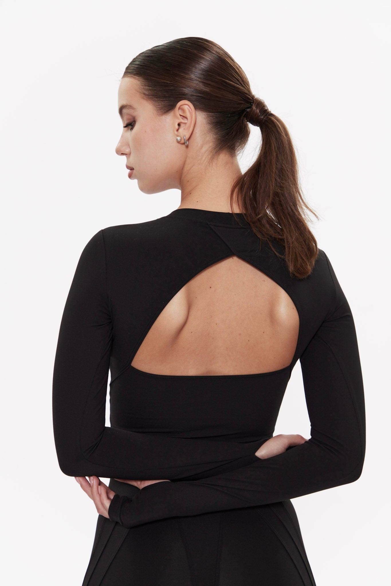 SHAPING crop top IN BLACK DLNSK