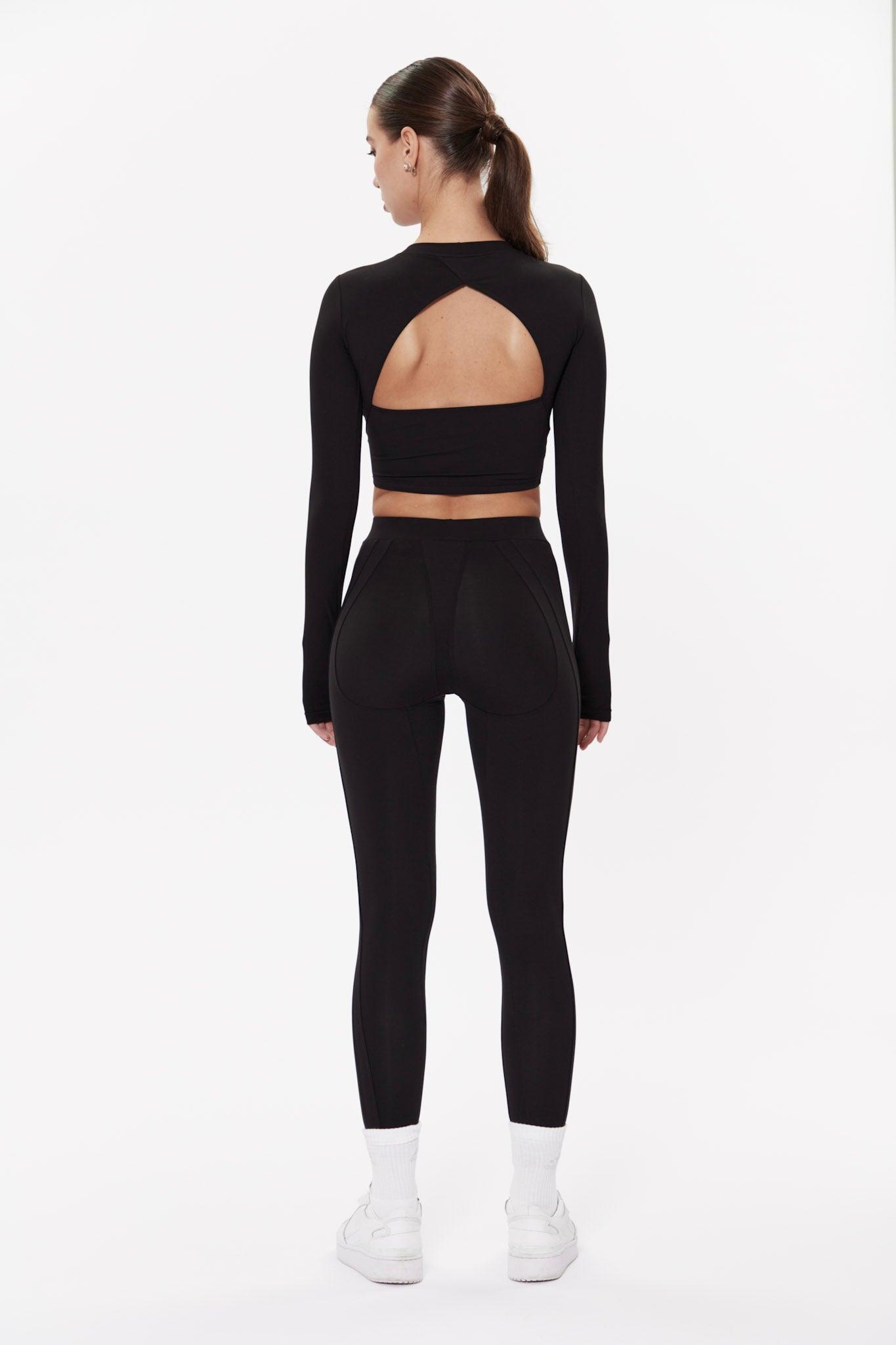 SHAPING SET (leggy & crop top) in BLACK DLNSK
